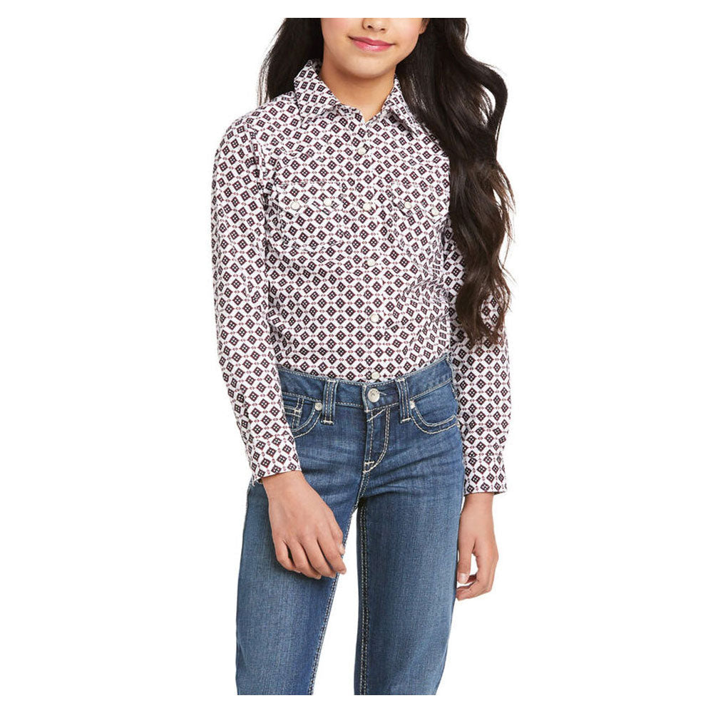 Ariat Girl's R.E.A.L Mill Snap Long Sleeve Western Snap Shirt
