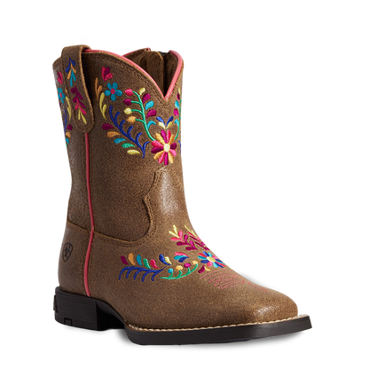 Ariat Children's Girl's Wild Flower Canyon Tan Leather Boots