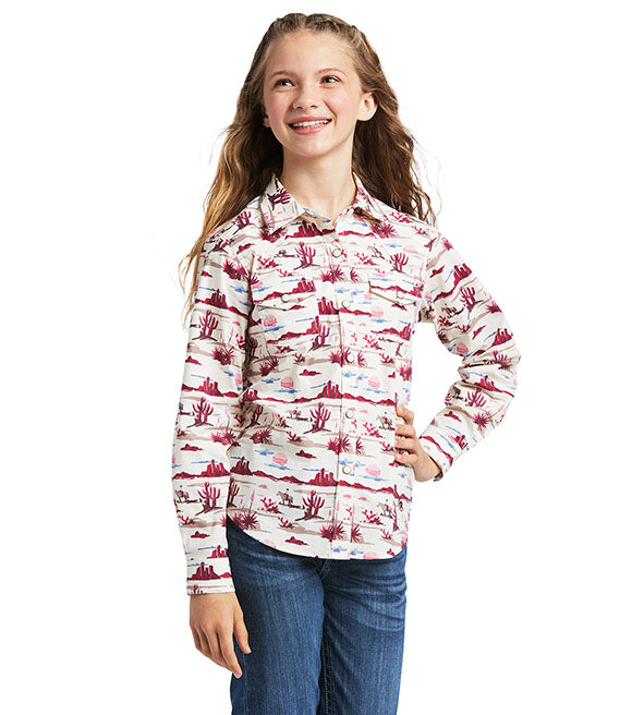 Ariat Girls R.E.A.L. Yuma Landscape Print Shirt