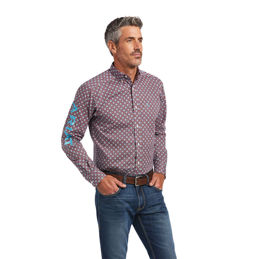 Ariat Men's Team Paxton Stretch Fitted White Button Up Shirt