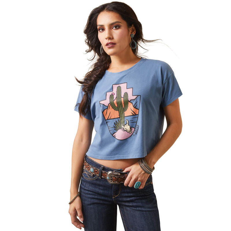 ARIAT TREASURE TEE BLUE LADIES