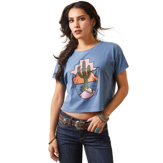 ARIAT TREASURE TEE BLUE LADIES