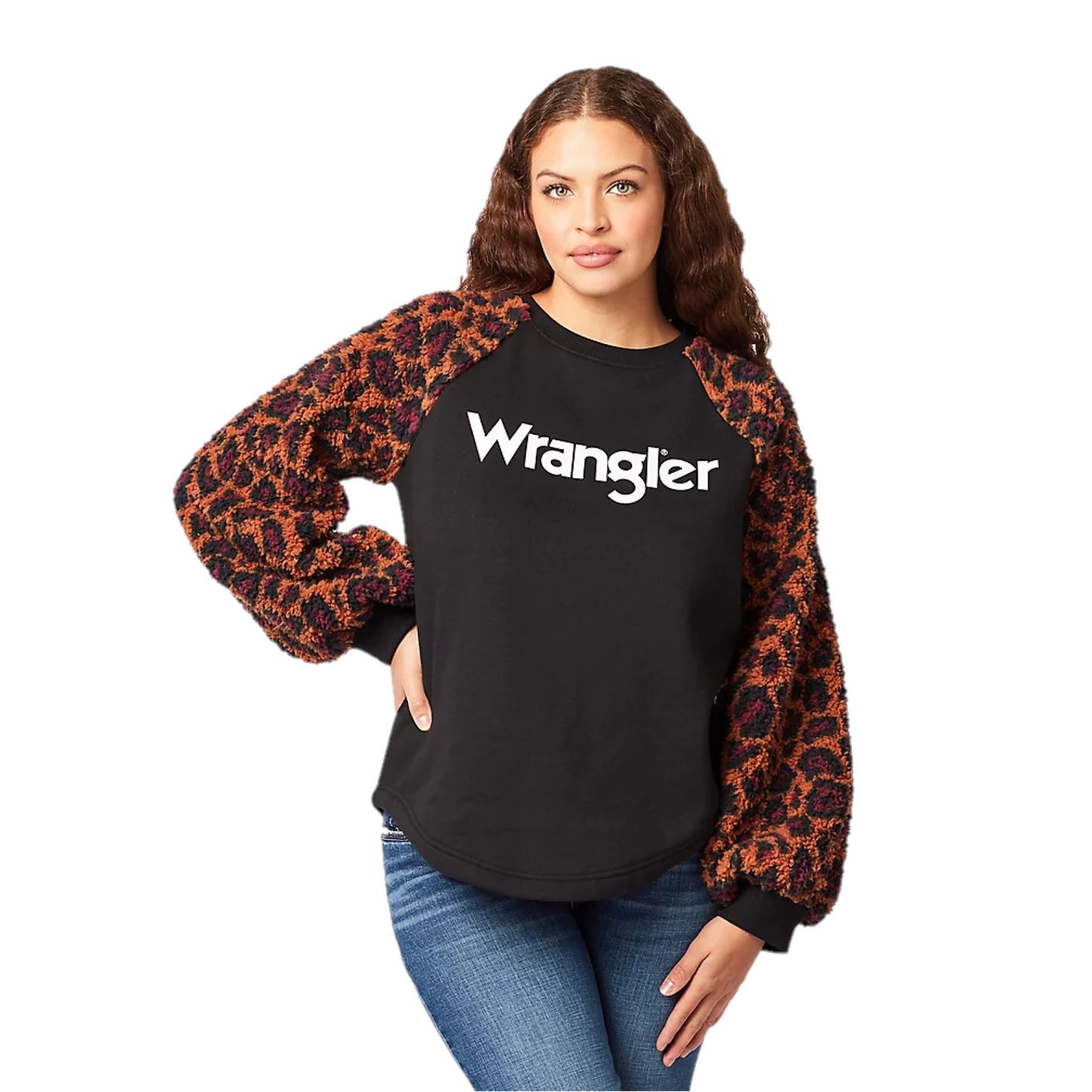 Wrangler Ladies Retro Vintage Cheetah Print Pullover