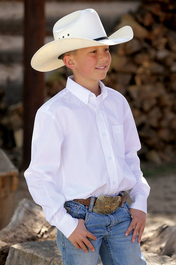 CINCH - Kid's Solid Twill Button Down