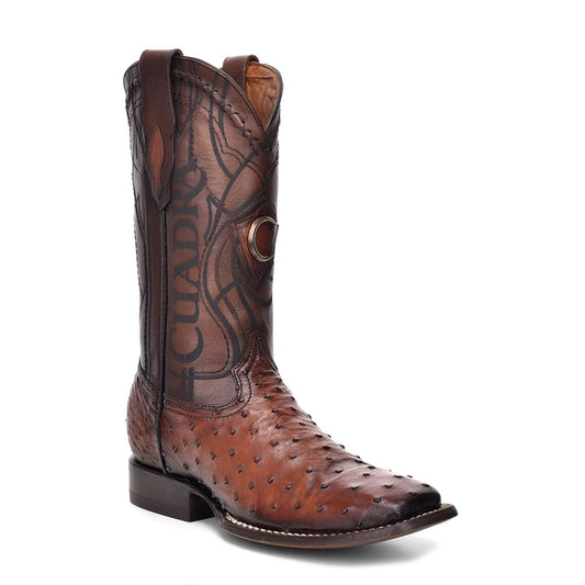 BOTA CUADRA SQUARE TOE OSTRICH BOOTS