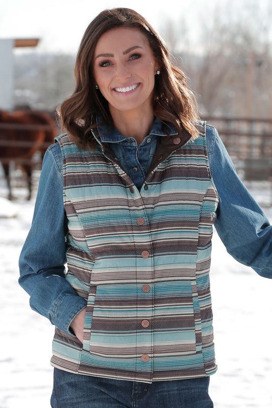 Cinch Women's Brown Reversible Vest