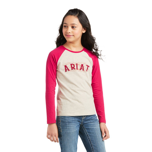 Ariat Children's REAL Southwest Logo Oatmeal Heather T-Shirt