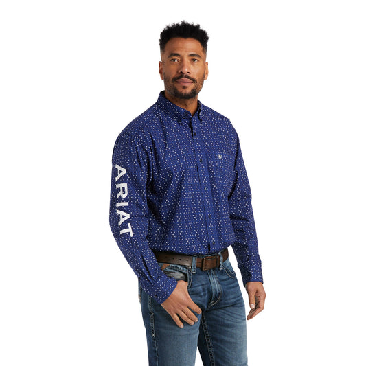 Ariat Men's Team Wolf Blue Depths Button Down Shirt