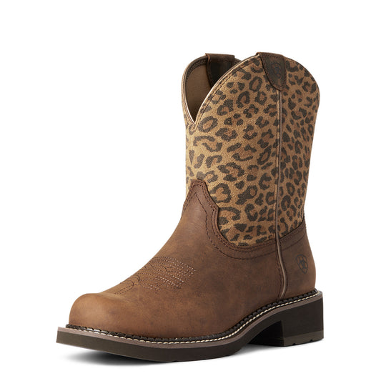 Women's Fatbaby Fay Distressed Leopard Western Boot