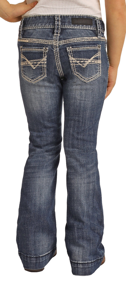 EXTRA STRETCH DARK WASH TROUSERS