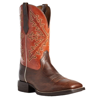 Ariat Men's Qualifier Wicker & Orange Boom Boots