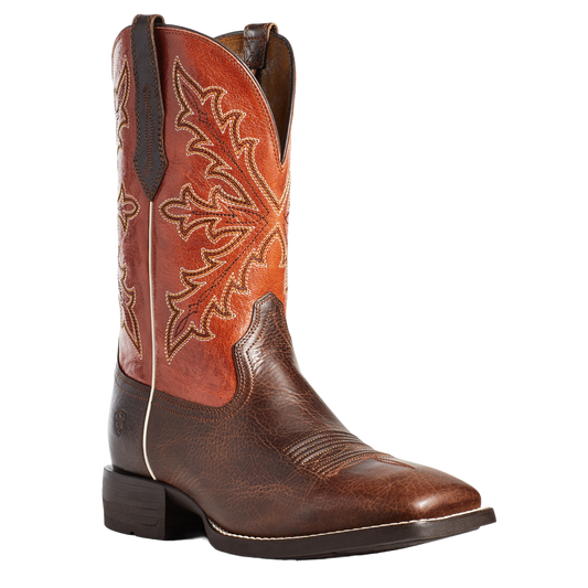 Ariat Men's Qualifier Wicker & Orange Boom Boots