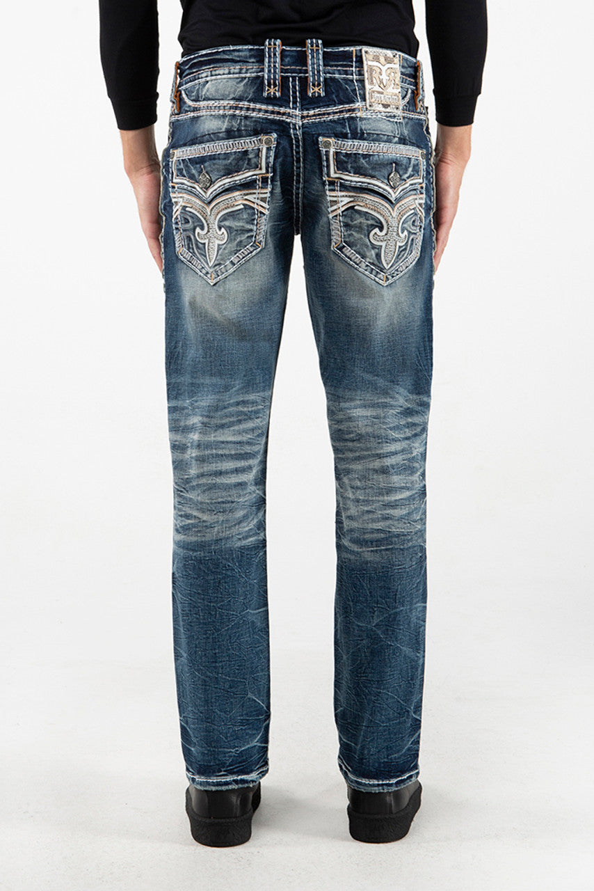 Rock Revival Men's Quency J210 32" Straight Denim Jeans