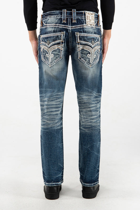 Rock Revival Men's Quency J210 32" Straight Denim Jeans