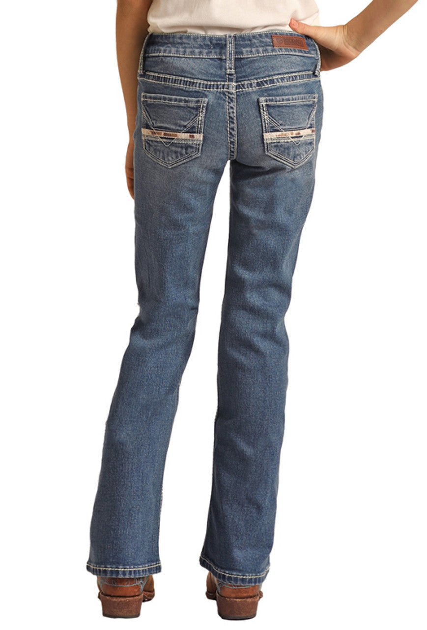 MIDE RISE EXTRA STRETCH BOOTCUT JEANS