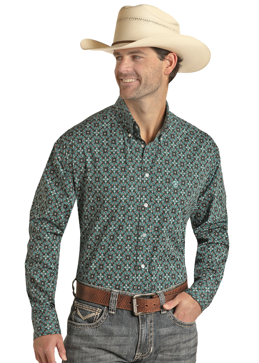 ROCK & ROLL MNS TEAL LS