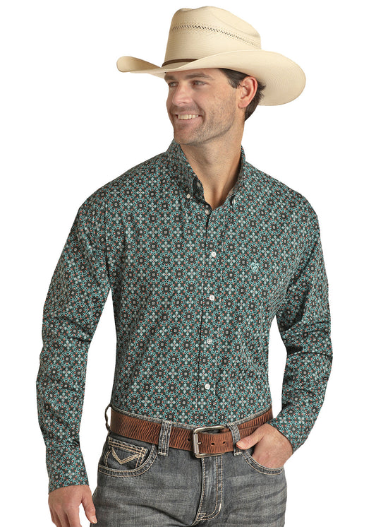 ROCK & ROLL MNS TEAL LS
