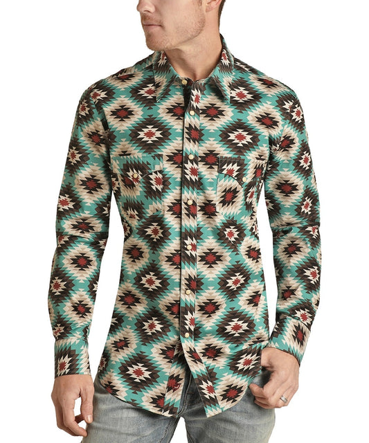 Panhandle Men's Aztec Snap Shirt