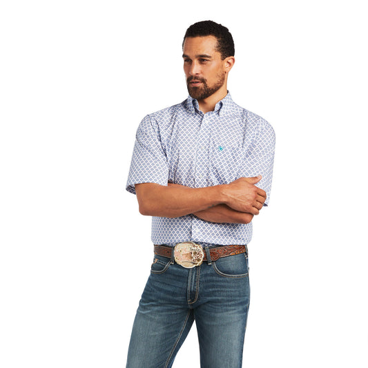 Ariat Men's Classic Indy Stretch White Button Down Shirt