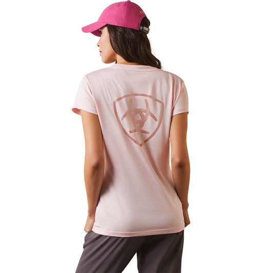 Ariat Ladies Laguna Logo Baselayer Coral Blush T-Shirt