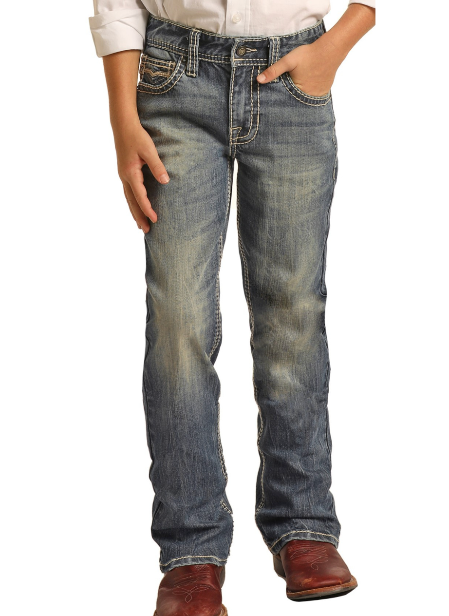 Rock & Roll Denim REGULAR FIT STRETCH BB GUN BOOTCUT JEANS