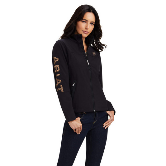 ARIAT TEAM LOGO BLACK LEOPARD - LADIES JACKET