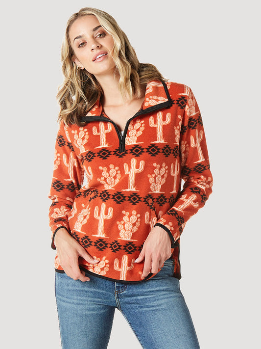 WRANGLER VINTAGE FLEECE PULLOVER ORANGE