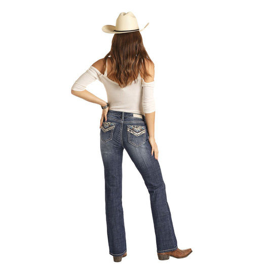 Rock & Roll Women's Mid Rise Bootcut Jeans