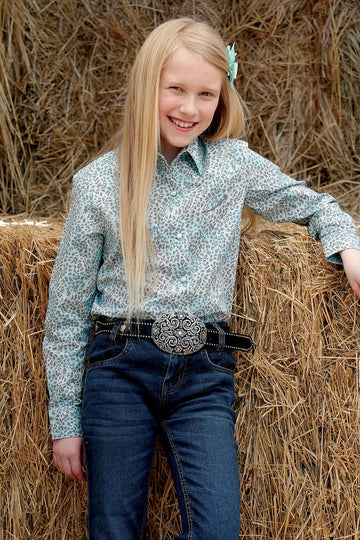 Cruel Girls Ditsy Print Snap Western Shirt