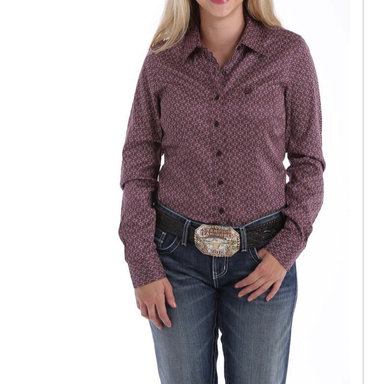Shirts Women's Cinch Cranberry Button Up