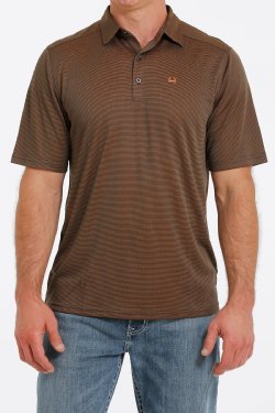 Cinch Men’s ArenaFlex SS Polo Brown