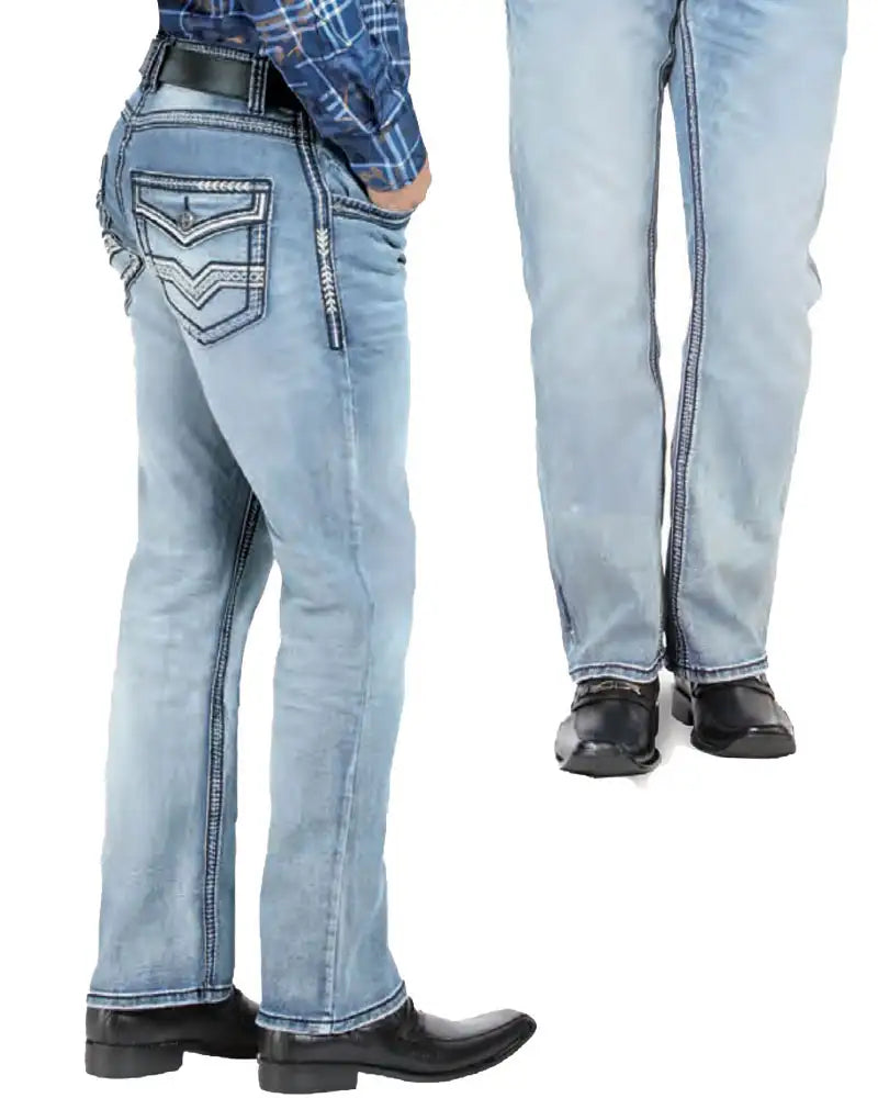 Pantalon Lamasini Western 1851-Light-Blue